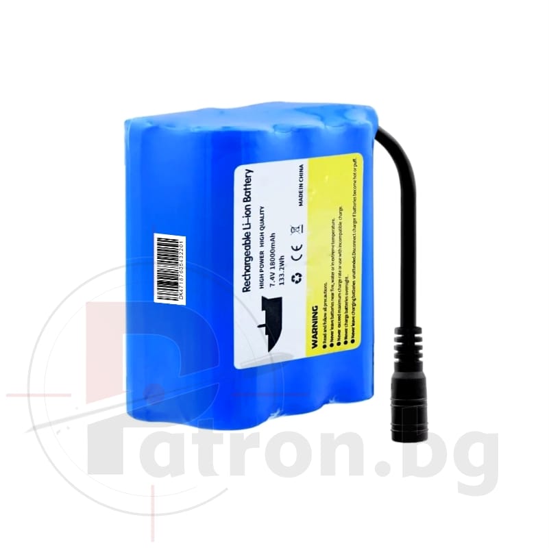 Battery boat Литиево-йонна батерия 18000mAh 7.4V за лодка за захранка Flytec